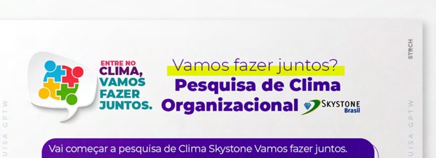 Peça da Pesquisa de Clima da Skystone Brasil